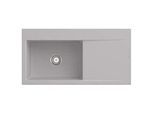 Villeroy und Boch Subway Style 60 Einbauspüle 336201SM Becken links, Ablaufgarnitur mit Handbetätigung, 1000 x 510 mm, Steam