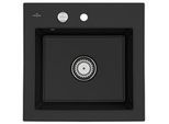 Villeroy und Boch Subway 50 S Einbauspüle 331502J0 mit Ablaufgarnitur, Excenterbetätigung, 525 x 510 mm, chromite CeramicPlus