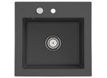 Villeroy und Boch Subway 50 S Einbauspüle 331502i4 mit Ablaufgarnitur, Excenterbetätigung, 525 x 510 mm, graphite CeramicPlus