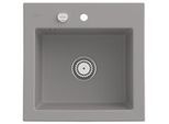Villeroy und Boch Subway 50 S Einbauspüle 331502KD mit Ablaufgarnitur, Excenterbetätigung, 525 x 510 mm, fossil CeramicPlus