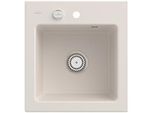 Villeroy & Boch Subway 45 XS Einbauspüle 678102KR mit Ablaufgarnitur und Exzenterbetätigung, 475 x 510 mm, Crema