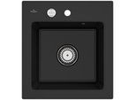 Villeroy & Boch Subway 45 XS Einbauspüle 678102J0 mit Ablaufgarnitur und Exzenterbetätigung, 475 x 510 mm, Chromite