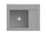 Villeroy und Boch Subway 45 Compact Einbauspüle 331201KD links, mit Ablaufgarnitur, Handbetätigung, 650 x 510 mm, fossil CeramicPlus