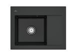 Villeroy und Boch Subway 45 Compact Einbauspüle 331200S5 Einbauspüle links, 650 x 510 mm, ebony CeramicPlus