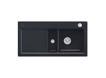 Villeroy & Boch Subway 60 Einbauspüle 671202S5 rechts, mit Ablaufgarnitur und Exzenterbetätigung, 1000 x 510 mm, Ebony