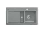 Villeroy & Boch Subway 60 Einbauspüle 671202SL rechts, mit Ablaufgarnitur und Exzenterbetätigung, 1000 x 510 mm, Stone