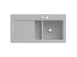 Villeroy und Boch Subway 60 Einbauspüle 671202SM rechts, mit Ablaufgarnitur, Excenterbetätigung, 1000 x 510 mm, steam CeramicPlus