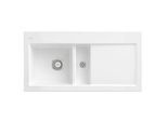 Villeroy und Boch Subway 60 Einbauspüle 677001R1 links, mit Ablaufgarnitur, Handbetätigung, 1000 x 510 mm, weiß alpin CeramicPlus