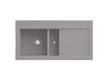 Villeroy und Boch Subway 60 Einbauspüle 677001KD links, mit Ablaufgarnitur, Handbetätigung, 1000 x 510 mm, fossil CeramicPlus