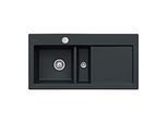 Villeroy und Boch Subway 60 Einbauspüle 677002S5 links, mit Ablaufgarnitur, Excenterbetätigung, 1000 x 510 mm, ebony CeramicPlus