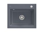 Villeroy und Boch Subway 60 S Einbauspüle 330902i4 mit Ablaufgarnitur, Excenterbetätigung, 600 x 510 mm, graphite CeramicPlus