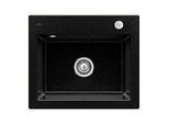Villeroy und Boch Subway 60 S Einbauspüle 330902J0 mit Ablaufgarnitur, Excenterbetätigung, 600 x 510 mm, chromite CeramicPlus