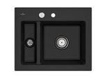 Villeroy und Boch Subway 60 XM Einbauspüle 678002J0 mit Ablaufgarnitur, Excenterbetätigung, 620 x 510 mm, chromite CeramicPlus