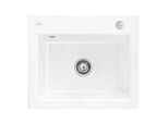 Villeroy & Boch Subway 60 S Einbauspüle 330902KG mit Ablaufgarnitur und Exzenterbetätigung, 600 x 510 mm, Snow White