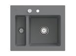 Villeroy und Boch Subway 60 XM Einbauspüle 678002SL mit Ablaufgarnitur, Excenterbetätigung, 620 x 510 mm, stone CeramicPlus