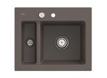 Villeroy und Boch Subway 60 XM Einbauspüle 678002TR mit Ablaufgarnitur, Excenterbetätigung, 620 x 510 mm, timber CeramicPlus