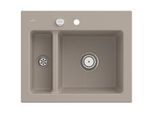 Villeroy und Boch Subway 60 XM Einbauspüle 678002AM mit Ablaufgarnitur, Excenterbetätigung, 620 x 510 mm, almond CeramicPlus