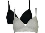 My Basic Soft-BH »padded cotton bra«, mit leichtem V-Ausschnitt