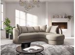 Ecksofa SIT & MORE "Samba L-Form", grau (taupe), B:245cm H:76cm T:227cm, 95% Polyester, 5% Polyamid, Sofas, Ecksofa, moderne organische Form, inkl. 7 loser Rückenkissen