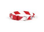 Barkalot Hundehalsband Recyceltes Polyester weiß/ rot M