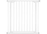 Childhome Türschutzgitter , Weiß , Metall , 78x72x40 cm , Verlängerung inklusive , Babysicherheit, Treppenschutzgitter