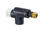 Oventrop Baureihe E Vorlauf-Thermostatventil 1163232 Axial, stufenlose Voreinstellung, DN 15, Messing, anthrazit