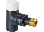 Oventrop Baureihe E Thermostatventil 1163032 Eck, stufenlose Voreinstellung, DN 15, Messing, anthrazit