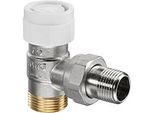 Oventrop Baureihe AV 9 Thermostatventil 1183747 G 3/4 AGxR 1/2, Eck, Messing vernickelt
