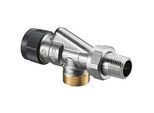Oventrop Baureihe A Vorlauf-Axialventil 1181492 DN 15, G 3/4 AGxR 1/2 AG, Messing vernickelt