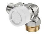 Oventrop Baureihe AV 9 Thermostatventil 1183447 G 3/4 AGxR 1/2, Winkel/Eck, rechts, Messing vernickelt