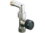 Oventrop Baureihe A Thermostatventil 1181304 R 1/2, Durchgang, mit Bogen, Messing vernickelt