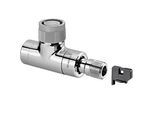 Oventrop Baureihe EQ Thermostatventil 1163652 DN 15, G 3/4xR 1/2 AG, Durchgang, Messing, verchromt
