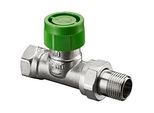 Oventrop Baureihe AZ V Thermostatventil 1187604 DN 15, Durchgang, stufenlose Voreinstellung, Messing vernickelt