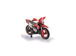 Moni Kinder Elektromotorrad Super Moto FB-6186 Luftreifen Musik Licht Stützräder rot