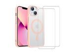 Hülle iPhone 13 und 2 schutzfolien - TPU - Rosa