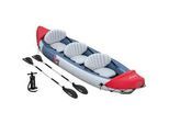 Bestway Kajak 65052 Ventura Kayak , Grau, Rot , Metall, Kunststoff , 381x100 cm , Freizeit & Co, Pools & Wasserspaß, Schlauchboote & Kajaks