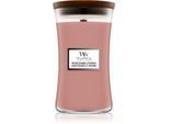 Woodwick Pressed Blooms & Patchouli geurkaars met een houten lont 609.5 g