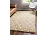 Hochflor-Teppich "Temara Shag, LAGERRÄUMUNG", gelb (gelb, elfenbeinfarben), B:122cm H:51mm L:183cm, Polypropylen (PP), MYFLAIR MÖBEL & ACCESSOIRES, Teppiche, gewebt, weich & kuschelig, ideal im Wohnzimmer & Schlafzimmer