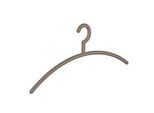 Kunststoff-Kleiderbügel Rudolf Weber KG Nizza, Bügelstärke 12 mm, 10 Stück, taupe