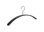 Acryl-Kleiderbügel Rudolf Weber KG Curve, Bügelstärke 6 mm, verchromter, drehbarer Haken, 4 Stück, schwarz