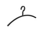 Kunststoff-Kleiderbügel Rudolf Weber KG Rom, schmutzhemmende Oberfläche, 10 Stück, schwarz