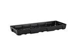 Auffangwanne für Kleingebinde CEMO 10/4, Volumen 21 l, für Regalfachmass 1000 x 400 mm, ohne Gitterrost, mit Zulassung, stapelbar, Polyethylen, schwarz