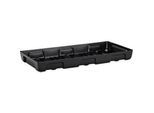 Auffangwanne für Kleingebinde CEMO 10/5, Volumen 27 l, für Regalfachmass 1000 x 500 mm, ohne Gitterrost, mit Zulassung, stapelbar, Polyethylen, schwarz