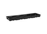 Auffangwanne für Kleingebinde CEMO 13/4, Volumen 28 l, für Regalfachmass 1300 x 400 mm, ohne Gitterrost, mit Zulassung, stapelbar, Polyethylen, schwarz