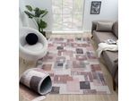 Teppich "Arden, LAGERRÄUMUNG", bunt (creme,bunt), B:160cm H:10mm L:230cm, Polyester, MYFLAIR MÖBEL & ACCESSOIRES, Teppiche, Teppich, bedruckt, modernes Design, In- & Outdoor geeignet, waschbar