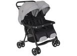 Graco Geschwisterwagen , Grau, Schwarz , Textil , 70x78x102 cm , Feststellbremse, Fußstütze abklappbar, 5-Punkte-Gurt, für Babyschale geeignet , Baby on Tour, Kinderwagen, Geschwisterwagen & Zwillingskinderwagen