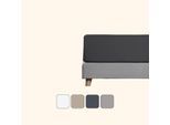 Emma Elite Satin Spannbettlaken 160x200 Light Grey