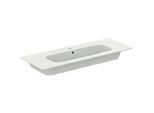 Ideal Standard i.life A Möbelwaschtisch-Paket K8748DU weiß matt, 124x46x64,5cm, 1 Hahnloch, Griff schwarz matt