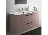 Ideal Standard i.life A Möbelwaschtisch-Paket K8748NH 124x46x64,5cm, 1 Hahnloch, Griff schwarz matt, greige matt