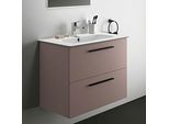 Ideal Standard i.life A Möbelwaschtisch-Paket K8744NH 84x46x64,5cm, 1 Hahnloch, Griff schwarz matt, greige matt